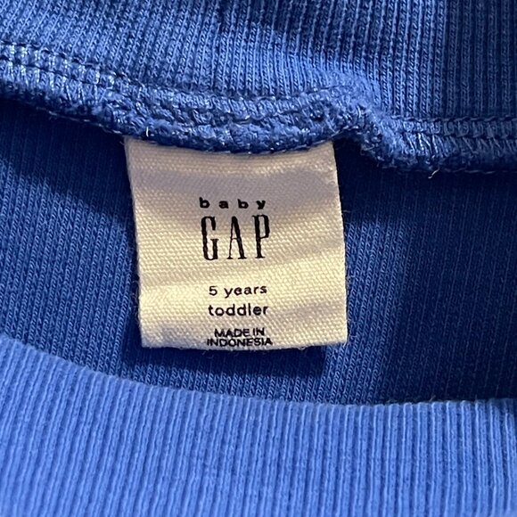 GAP Girls Toddler Puff Sleeve Turtleneck Size: 5T Color: Blue - Picture 2 of 2